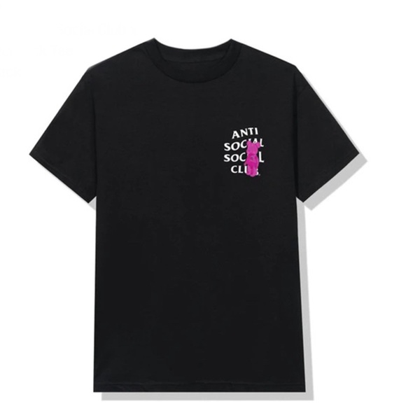 ASSC | Anti Social Social Club X BearBrick Tee T-Shirt | NWT (XL) Pink/Black - Picture 5 of 6